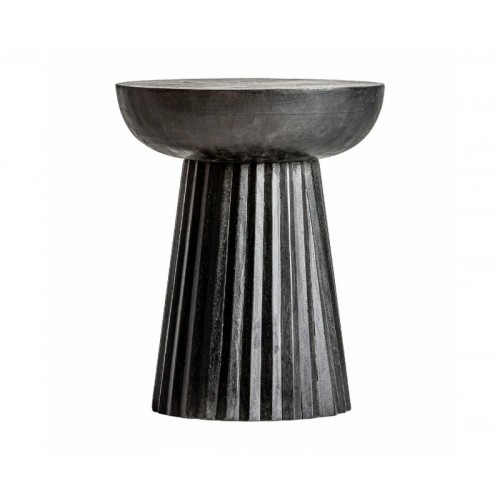 Mesa Auxiliar Plissé Wood Madera De Mango 38x38x48 Estilo Contemporáneo - 1