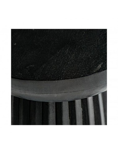 Mesa Auxiliar Plissé Wood Madera De Mango 38x38x48 Estilo Contemporáneo - 1