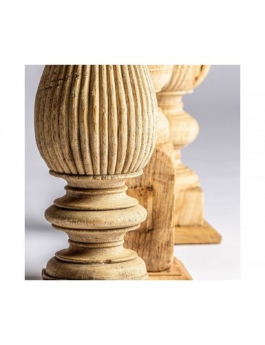 Portavela Dif Madera De Teka 17x17x58 Estilo Étnico - 4