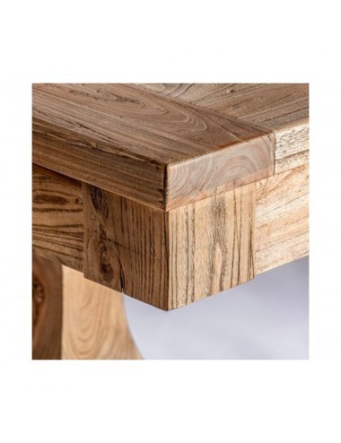 Mesa Extensible Berca Madera De Olmo Reciclado 180x89x79 240x89x79 Estilo Clásico - 5
