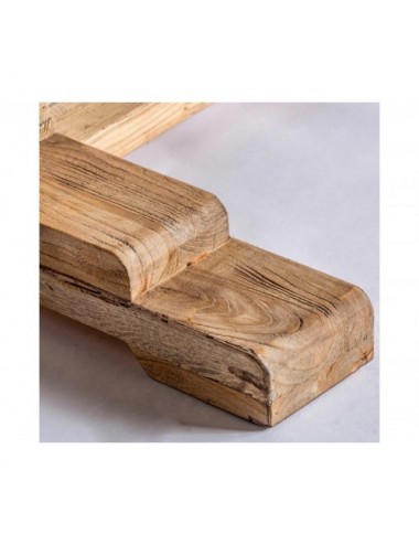 Mesa Extensible Berca Madera De Olmo Reciclado 180x89x79 240x89x79 Estilo Clásico - 6