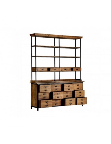 Estanteria Minot Madera De Olmo 180x48x231 Estilo Industrial - 3