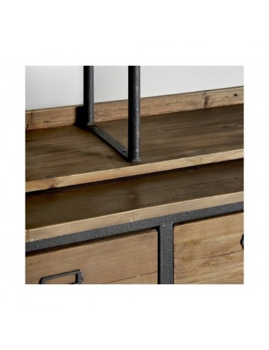Estanteria Minot Madera De Olmo 180x48x231 Estilo Industrial - 4