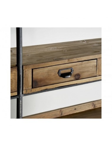 Estanteria Minot Madera De Olmo 180x48x231 Estilo Industrial - 5