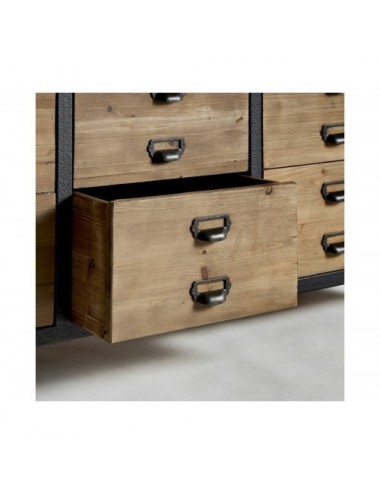 Estanteria Minot Madera De Olmo 180x48x231 Estilo Industrial - 6