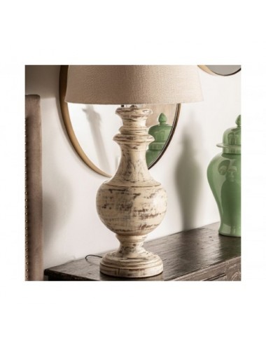 Lámpara De Sobremesa Madera De Mango 50x50x80 Estilo Provenzal - 5