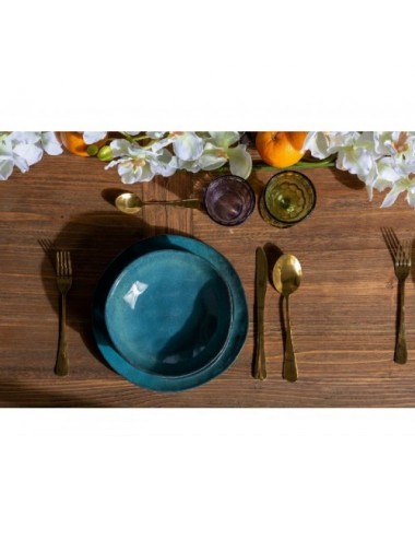 Plato Irenka Cerámica 25x25x2 Estilo Shabby Chic - 7