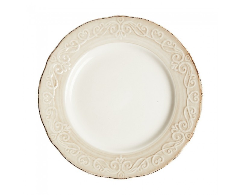 Plato Alka Cerámica 27x27x2 Estilo Shabby Chic - 1