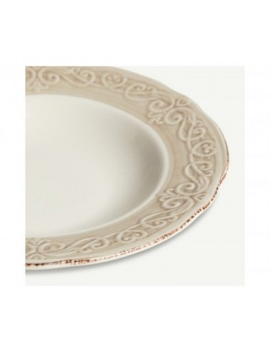 Plato Alka Cerámica 23x23x4 Estilo Shabby Chic - 3