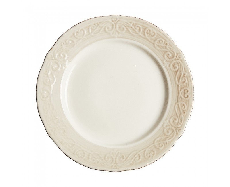 Plato Alka Cerámica 23x23x2 Estilo Shabby Chic - 1
