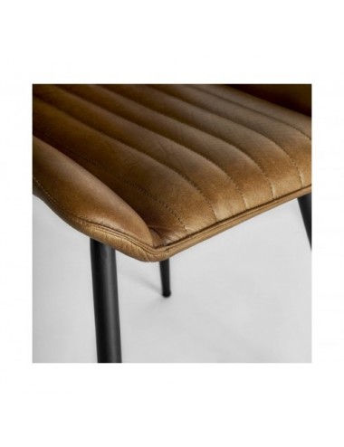 Silla Morton Cuero 50x50x85 Estilo Vintage - 5