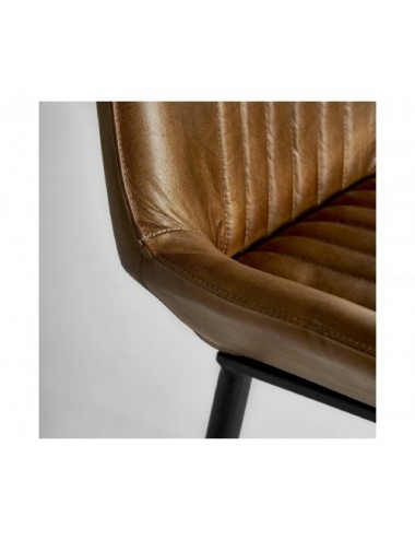 Silla Morton Cuero 50x50x85 Estilo Vintage - 6
