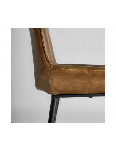 Silla Morton Cuero 50x50x85 Estilo Vintage - 7