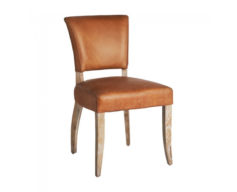 Silla Tolla Piel 52x62x89 Estilo Vintage - 1