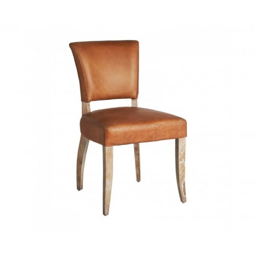 Silla Tolla Piel 52x62x89 Estilo Vintage - 1