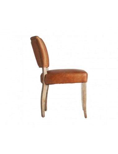 Silla Tolla Piel 52x62x89 Estilo Vintage - 3