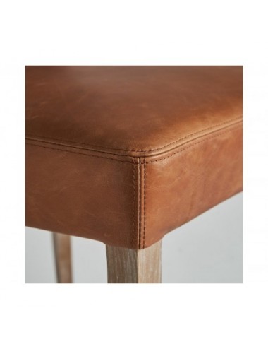 Silla Tolla Piel 52x62x89 Estilo Vintage - 5