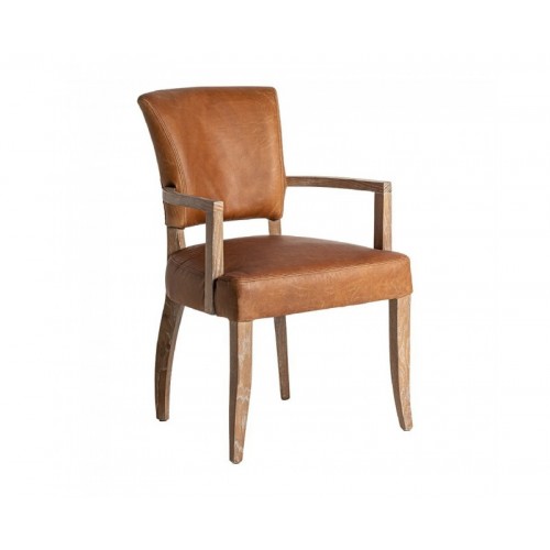 Silla Tolla Piel 57x64x88 Estilo Vintage - 1