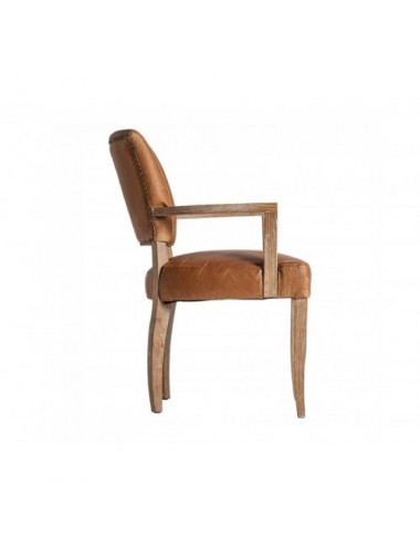 Silla Tolla Piel 57x64x88 Estilo Vintage - 3