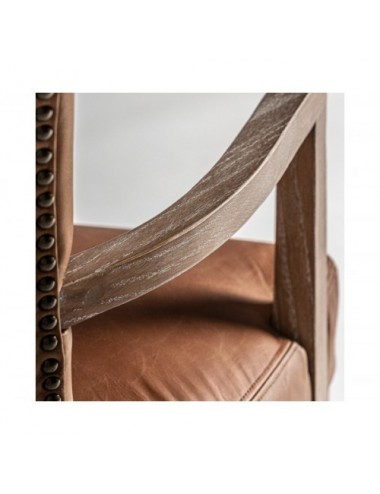 Silla Tolla Piel 57x64x88 Estilo Vintage - 7