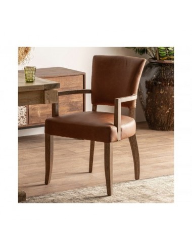 Silla Tolla Piel 57x64x88 Estilo Vintage - 9