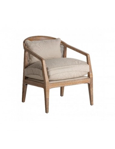 Sillón Gistel Madera De Fresno 65x74x78 Estilo Colonial - 1