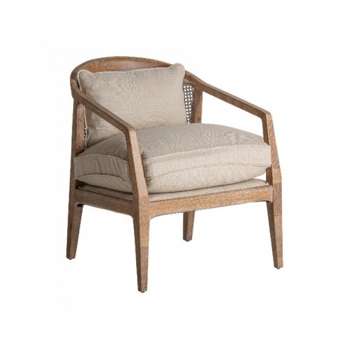 Sillón Gistel Madera De Fresno 65x74x78 Estilo Colonial - 1