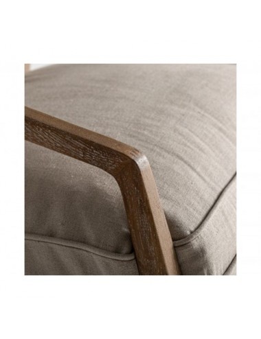 Sillón Gistel Madera De Fresno 65x74x78 Estilo Colonial - 5