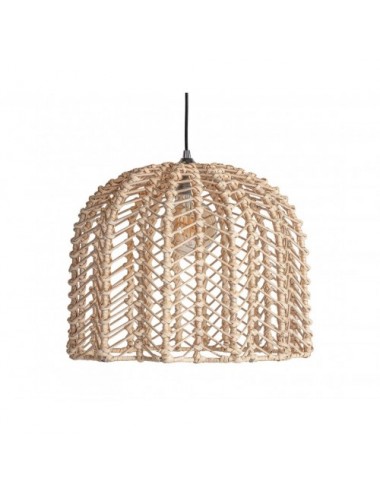 Lámpara De Colgar Plissé Rattan Ratán 42x42x32 Estilo Nórdico - 1
