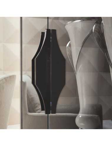 Vitrina Alchemy sicómoro tigre africano acero gris oscuro 2 puertas - 1