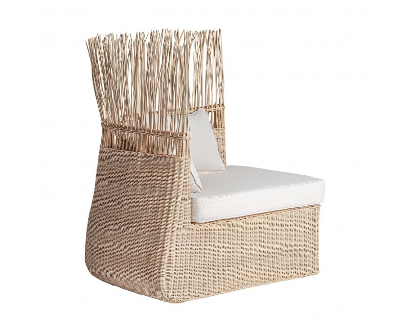 Módulo Sofá Esquinero Roche Ratán 95x76x104 Estilo Étnico - 1