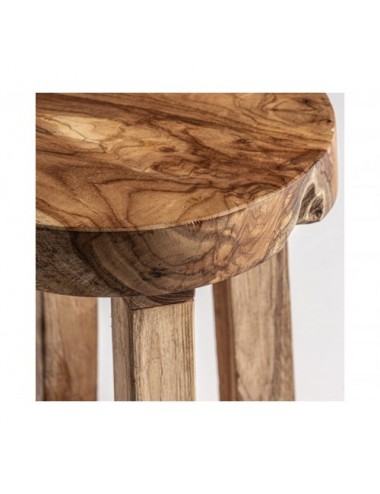 Reposapiés Kose Madera Tropical 35x34x40 Estilo Étnico - 3