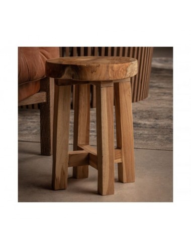 Reposapiés Kose Madera Tropical 35x34x40 Estilo Étnico - 5