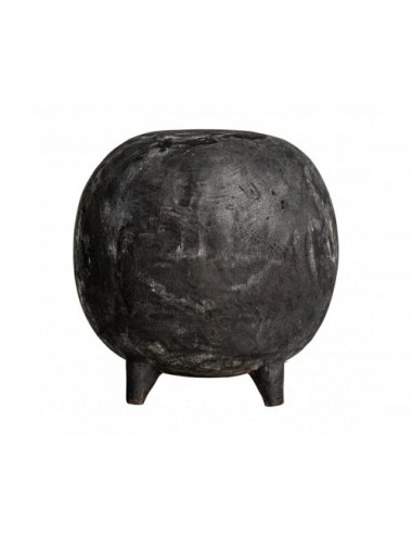 Mesa Auxiliar Kepoi Madera Suar Carbonizada 50x50x50 Estilo Étnico - 1