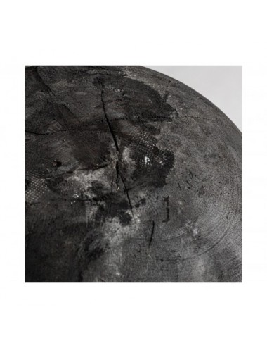 Mesa Auxiliar Kepoi Madera Suar Carbonizada 50x50x50 Estilo Étnico - 1