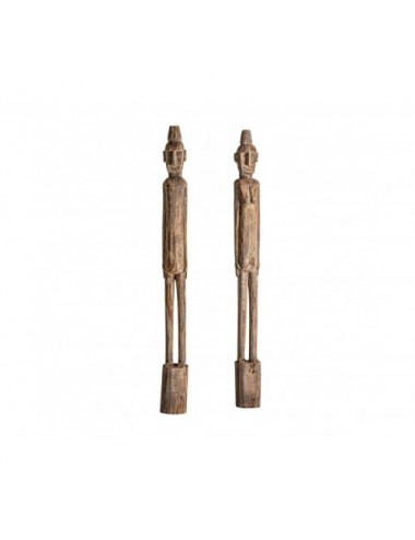 Escultura Kemet J 2 Madera De Teka 20x20x212 20x20x212 Estilo Étnico - 1