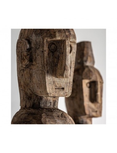 Escultura Kemet J 2 Madera De Teka 20x20x212 20x20x212 Estilo Étnico - 1