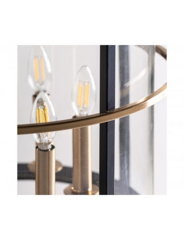 Lámpara De Colgar Hierro 46x46x68 Estilo Art Deco - 6