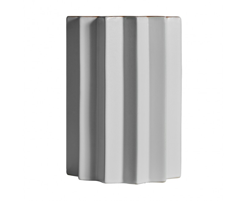 Jarrón Plissé Stone Cerámica 22x22x29 Estilo Art Deco - 1