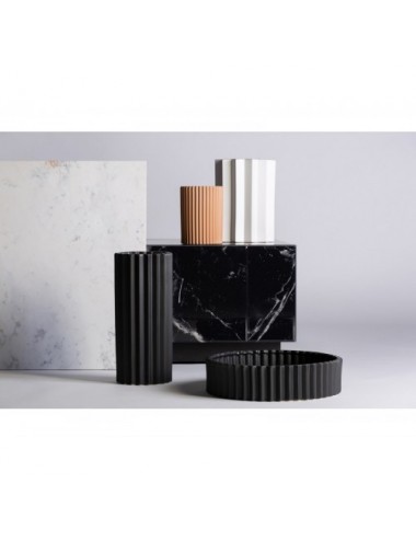 Jarrón Plissé Stone Cerámica 22x22x29 Estilo Art Deco - 5