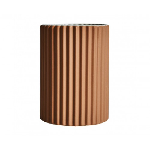 Jarrón Plissé Stone Cerámica 15x14x20 Estilo Art Deco - 1