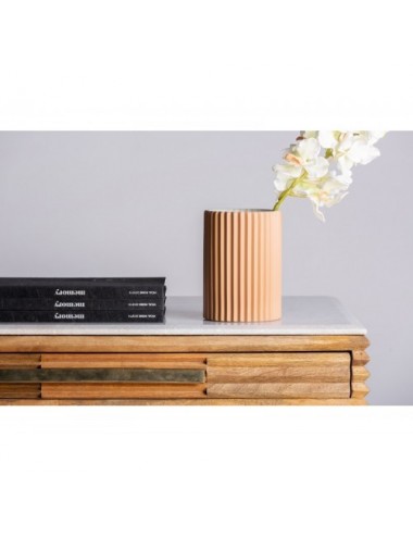 Jarrón Plissé Stone Cerámica 15x14x20 Estilo Art Deco - 5