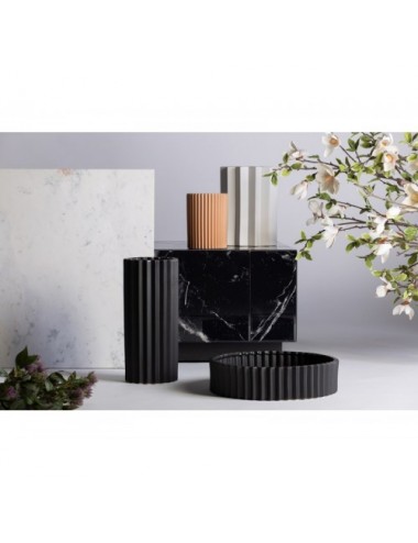 Jarrón Plissé Stone Cerámica 15x14x20 Estilo Art Deco - 7