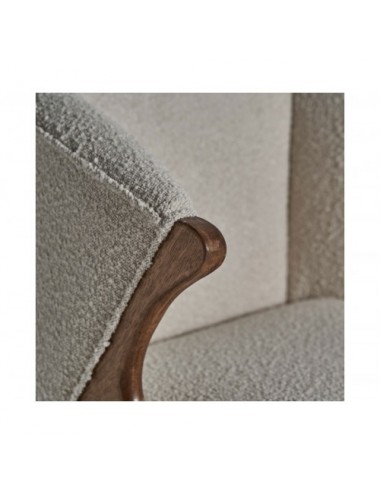 Sillón Prati Bouclé Madera De Pino 73x83x80 Estilo Colonial - 6