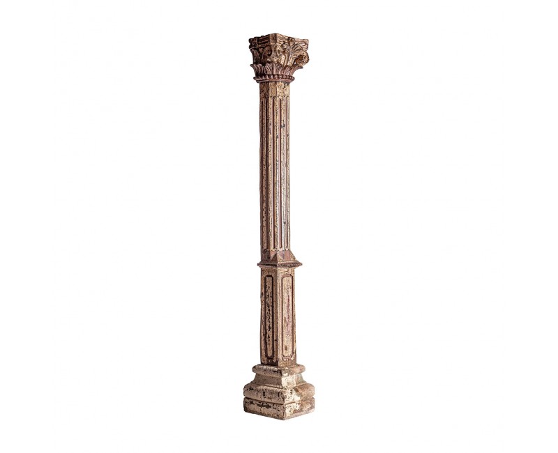 Columna Dasha Madera De Teka 31x31x220 Estilo Étnico - 1