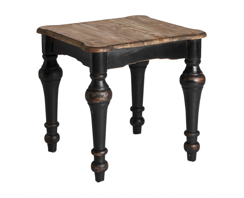 Mesa Auxiliar Zenica Madera De Olmo 60x60x60 Estilo Provenzal - 1