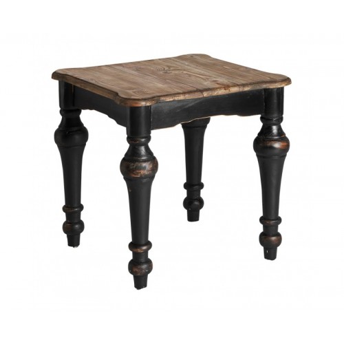 Mesa Auxiliar Zenica Madera De Olmo 60x60x60 Estilo Provenzal - 1