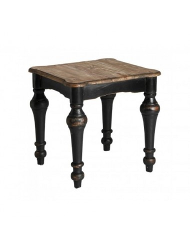Mesa Auxiliar Zenica Madera De Olmo 60x60x60 Estilo Provenzal - 4