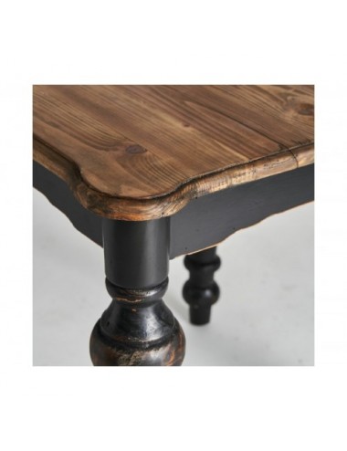 Mesa Auxiliar Zenica Madera De Olmo 60x60x60 Estilo Provenzal - 5