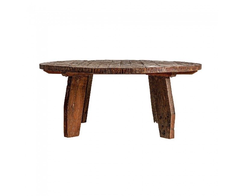 Mesa Comedor Hassi Madera De Mango 160x160x76 Estilo Étnico - 1